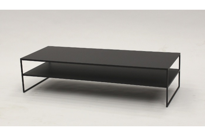 BSD coffee table. Ceramic top + shelf / steel legs. Made to measure.