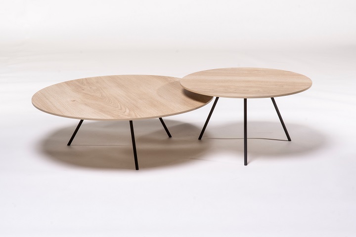 DIPPY coffee table. Ceramic top / steel legs. Round or Oval. Made to measure.