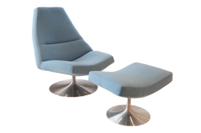 MADONNA. 83 x 85 x 100 cm. Swivel armchair. Fabric / leather upholstery.