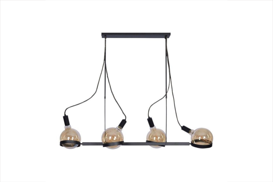 PROP UP hanging lamp. Length 145 cm. 4 Dimmable LED light bulbs included.