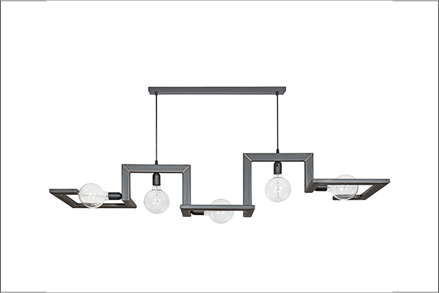 TORTUGA hang lamp. 150 x 30 x 30 cm. Dimmable LED light bulbs not included.